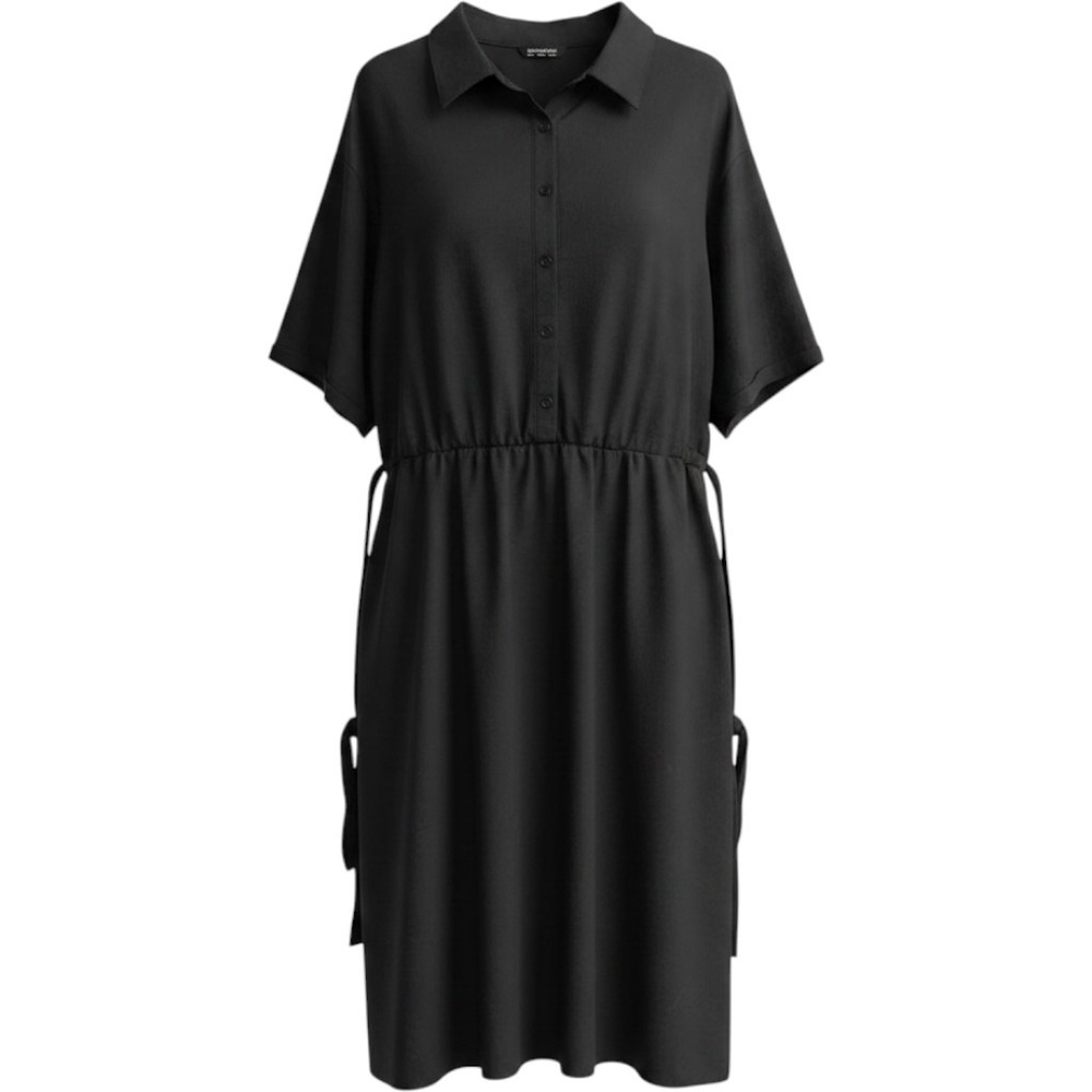 BloomChic Black Midi Shirt Dress Plus Size 26 NWT ClassicMinimalist Short-Sleeve